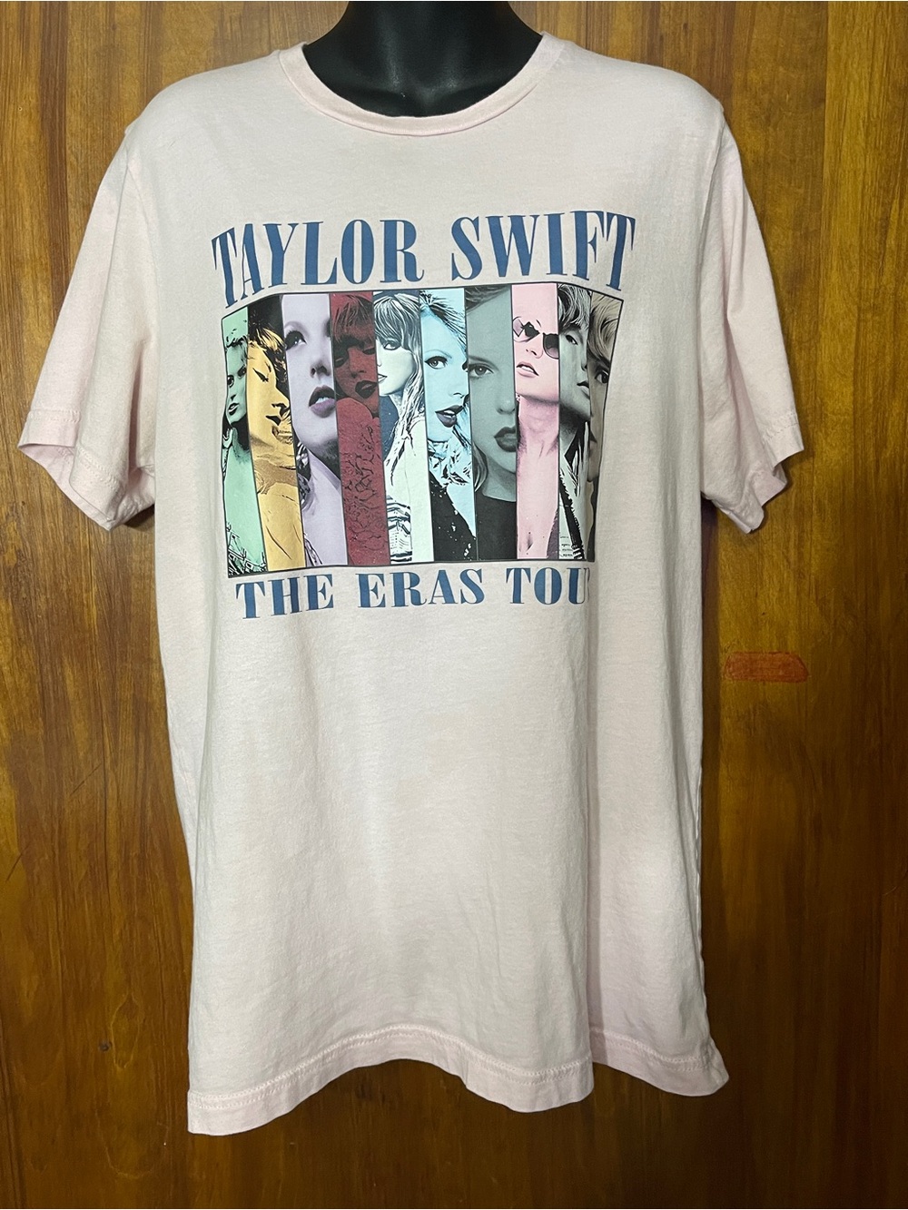 Taylor Swift The Eras Tour Pink Split Photo Graphic Tee - Bella Canvas Size L